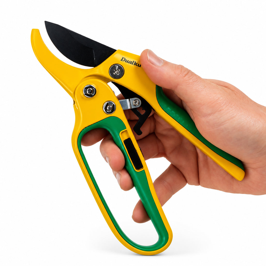 DualKut MK6 Ratchet Secateurs – Heavy Duty 2-in-1 Garden Pruners for Easy Cutting