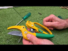 Load and play video in Gallery viewer, MK4 Ratchet Secateurs Green Grip